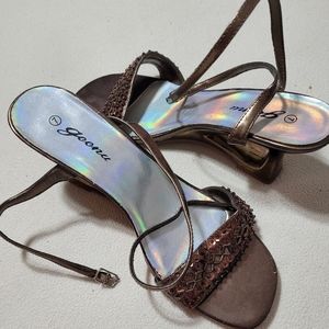 ❤️Bronze ankle strap sandals🔥